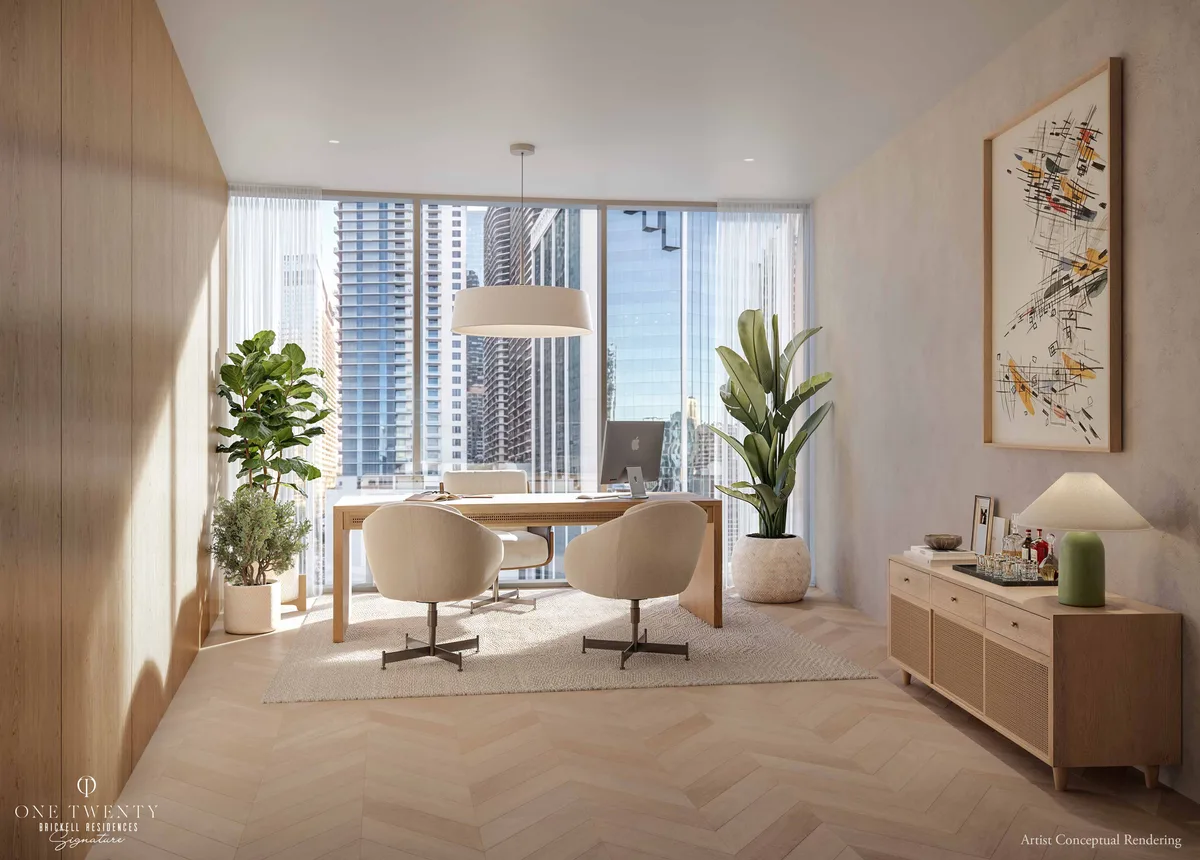 Deeded private office suite at 120 Brickell Residences Signature